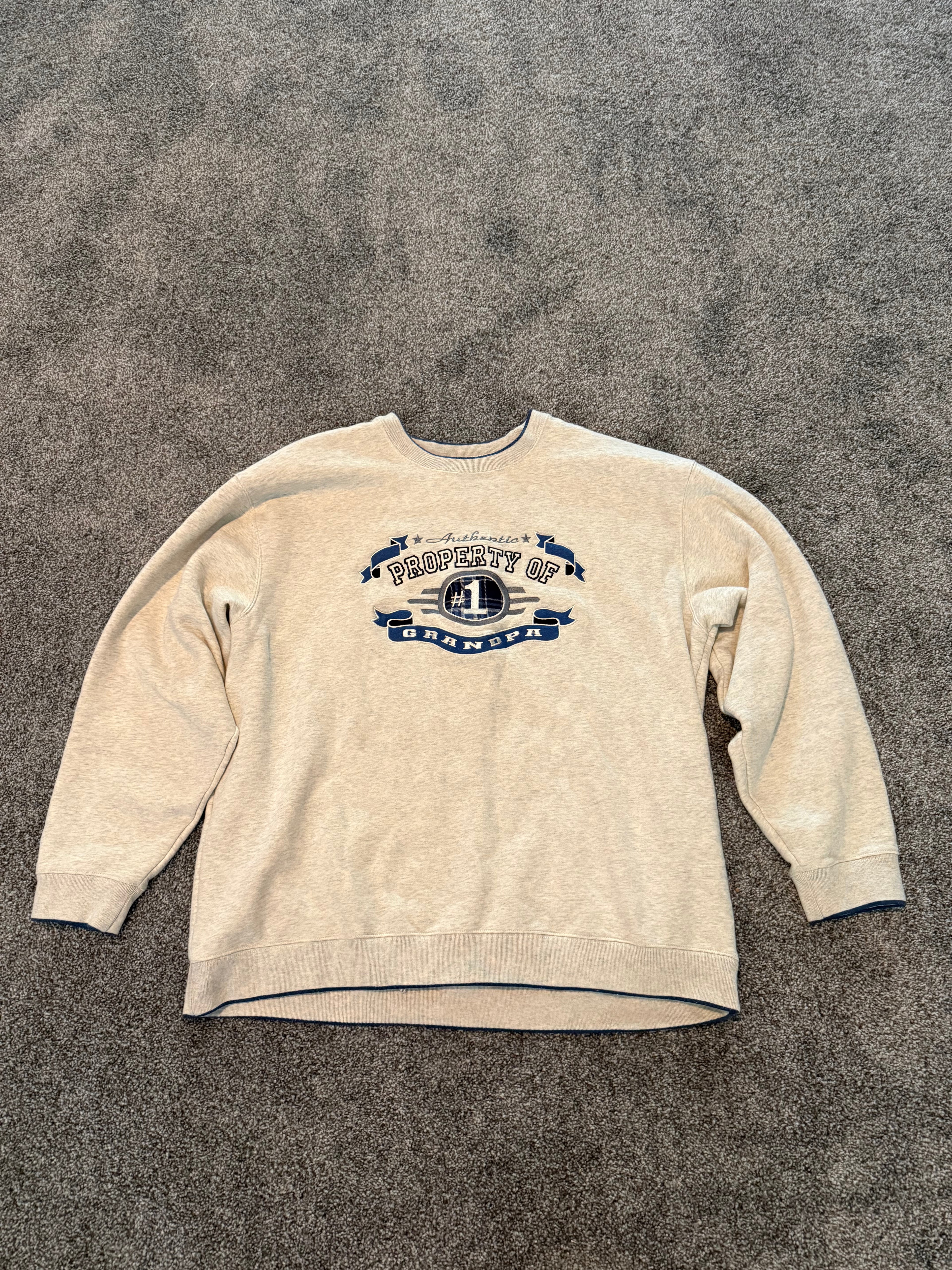 Authentic "property of #1 grandpa" sweatshirt